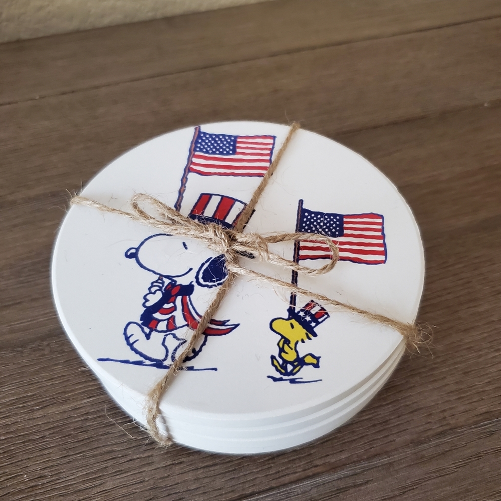 Peanuts Snoopy & Woodstock Assorted Coasters, 4